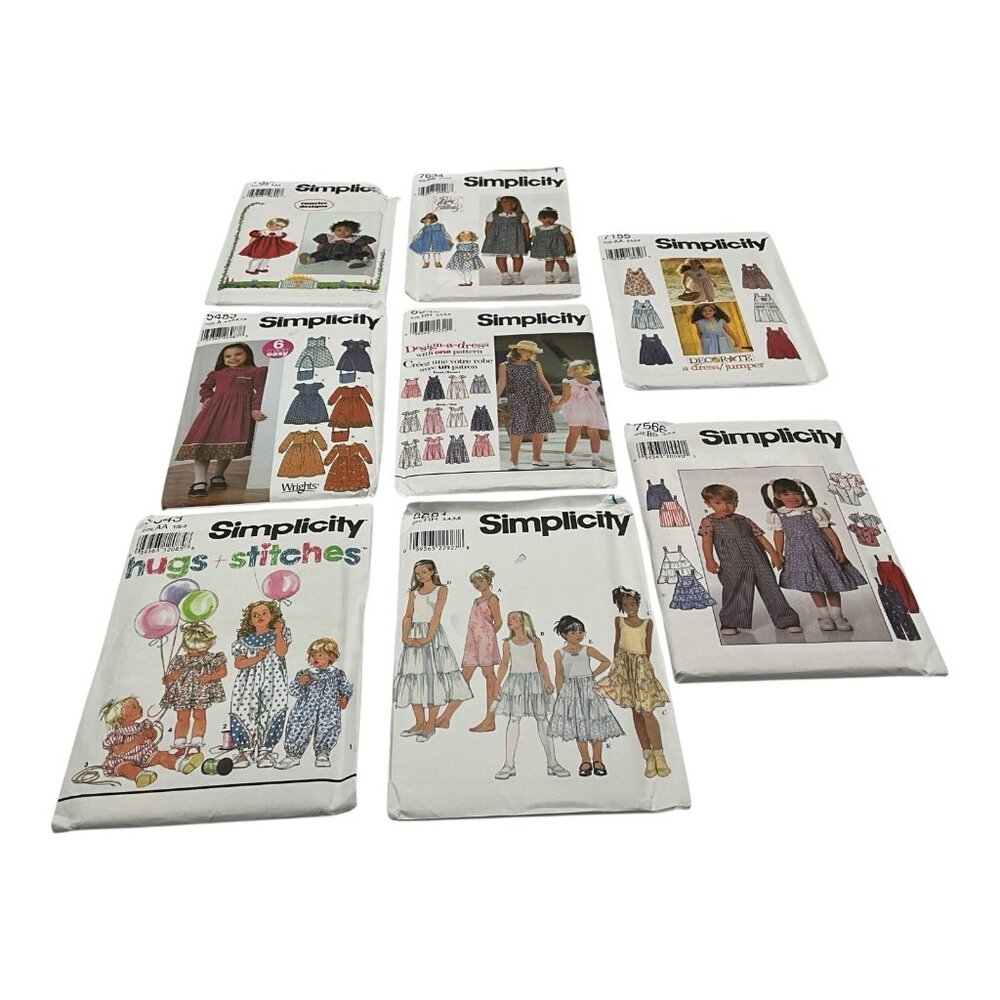 Eight Baby/Infant Patterns from Simplicity, Sizes 1/2 to 6, Girls/ Boys Lot #3